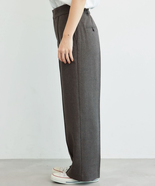 ROPE' PICNIC(ロペピクニック)の「低身長・小柄さん向け/ウールライクサージワイドパンツ/セットアップ対応(その他パンツ・レディース・ブラック/ブラウン/ネイビー・36/38)」の18枚目の写真
