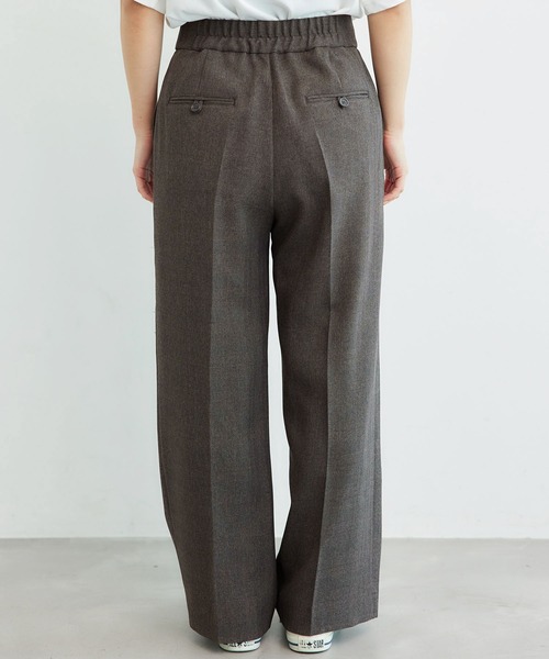 ROPE' PICNIC(ロペピクニック)の「低身長・小柄さん向け/ウールライクサージワイドパンツ/セットアップ対応(その他パンツ・レディース・ブラック/ブラウン/ネイビー・36/38)」の19枚目の写真
