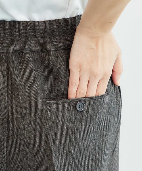 ROPE' PICNIC(ロペピクニック)の「低身長・小柄さん向け/ウールライクサージワイドパンツ/セットアップ対応(その他パンツ・レディース・ブラック/ブラウン/ネイビー・36/38)」の22枚目の写真