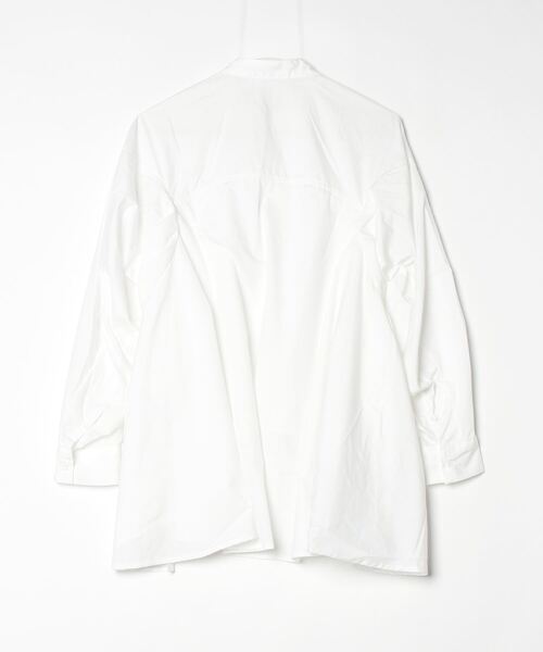 terrace(テラス)の「ドレープフレアーシャツブラウス(シャツ/ブラウス・レディース・オフホワイト/ストライプ・MEDIUM)」の5枚目の写真