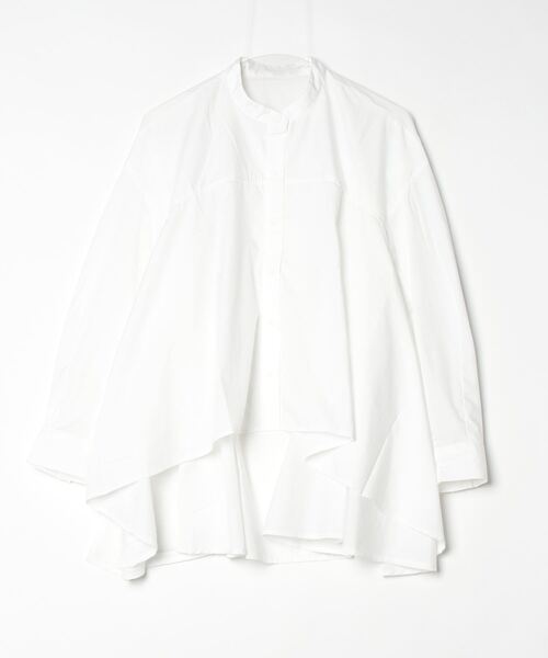 terrace(テラス)の「ドレープフレアーシャツブラウス(シャツ/ブラウス・レディース・オフホワイト/ストライプ・MEDIUM)」の3枚目の写真
