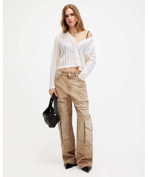 VIVIAN OPEN STITCH V-NECK CARDIGAN | VIVIAN オープン ステッチ Vネック カーディガン（カーディガン/ボレロ）｜ALLSAINTS（オールセインツ）