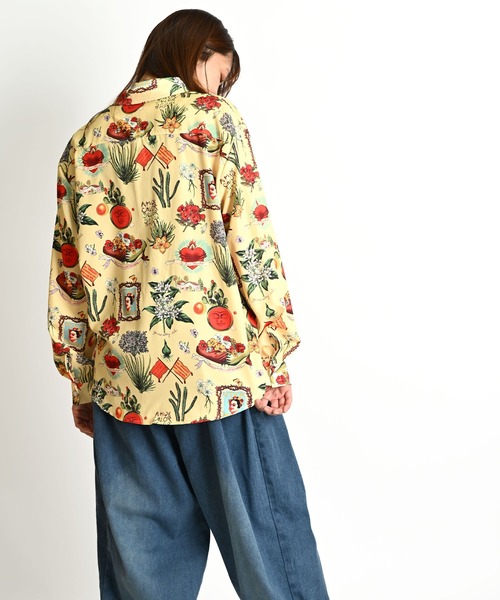 MARAI(マーライ)の「【MARAI】羽織 柄ブラウス サボテン メキシカン アロハ(シャツ/ブラウス・レディース・ホワイト/ブラック/イエロー/ブルー・FREE)」の11枚目の写真