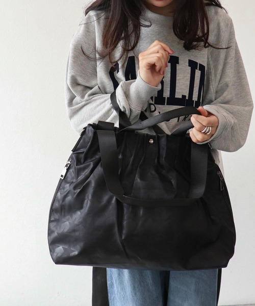 Three Four Time（ｽﾘｰﾌｫｰﾀｲﾑ）の「タックプリーツ星ナイロン3WAY BAG 