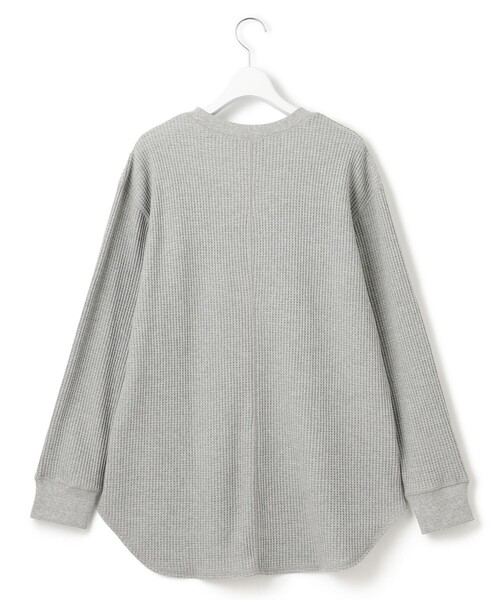 J.PRESS YORK STREET(ジェイプレスヨークストリート)の「【WOMEN】サーマルラウンドヘム ロングスリーブTシャツ(Tシャツ/カットソー・レディース・ブラック系/ライトグレー系/ホワイト系・F)」の4枚目の写真