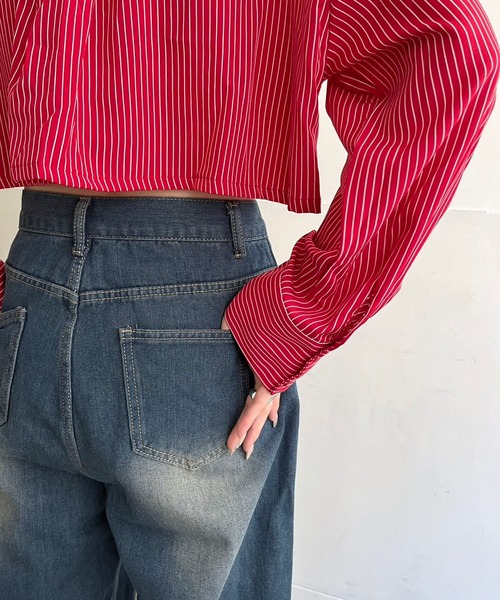 Jewelobe(ジュエローブ)の「ビッグハートシェイプカーゴデニムパンツ(デニムパンツ・レディース・ブルー・L/M)」の18枚目の写真