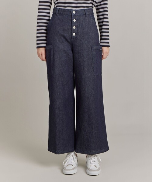 agnes b.(アニエスベー)の「【Outlet】デニム ワイドパンツ(デニムパンツ・レディース・ブルー系その他・36/40/42/38)」の2枚目の写真