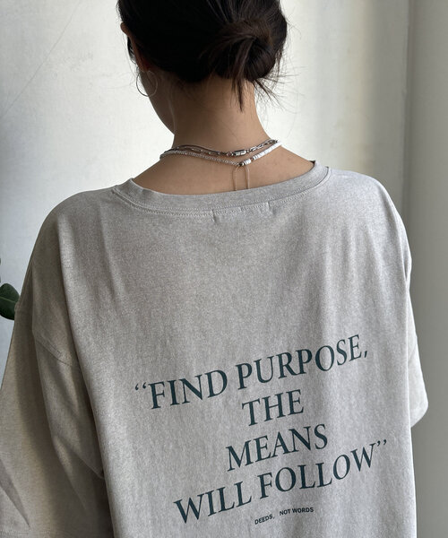 DouDou（ドゥドゥ）の「【WEB限定】ピグメントロゴTEE（Tシャツ/カットソー・レディース・ベージュ/ピンク/グレー・FREE）」の18枚目の写真