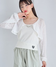 BISKEE（ビスキー）の「シアーボレロ×タンクトップセット（140㎝～160㎝）（Tシャツ/カットソー・キッズ）」