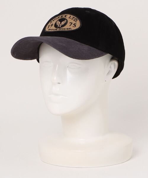 AVIREX（アヴィレックス）の「AVIREX/アヴィレックス　EX CORDUROY LAW CAP（キャップ・メンズ・ブラック/ブラウン・ONE SIZE）」の2枚目の写真