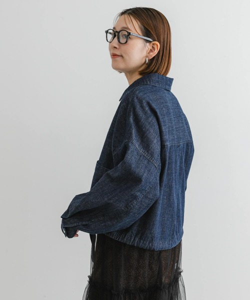 F by ROSSO（エフバイロッソ）の「F by ROSSO　デニムショートジャケット（デニムジャケット・レディース・インディゴブルー・FREE）」の6枚目の写真