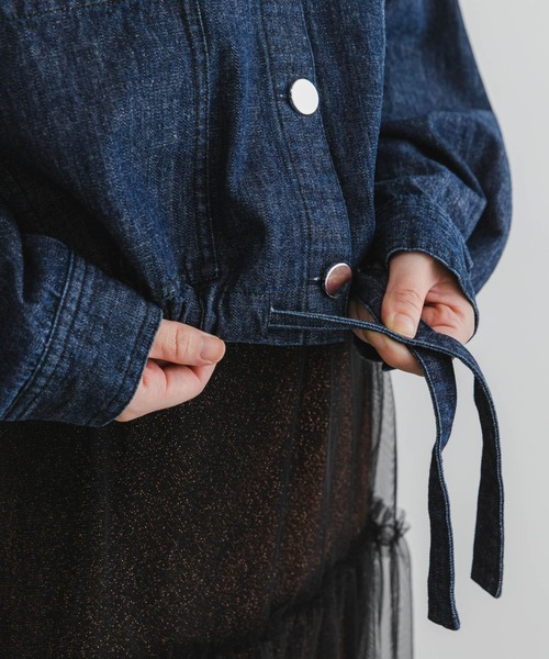 F by ROSSO（エフバイロッソ）の「F by ROSSO　デニムショートジャケット（デニムジャケット・レディース・インディゴブルー・FREE）」の12枚目の写真