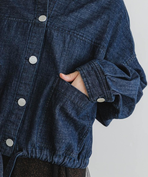 F by ROSSO（エフバイロッソ）の「F by ROSSO　デニムショートジャケット（デニムジャケット・レディース・インディゴブルー・FREE）」の13枚目の写真