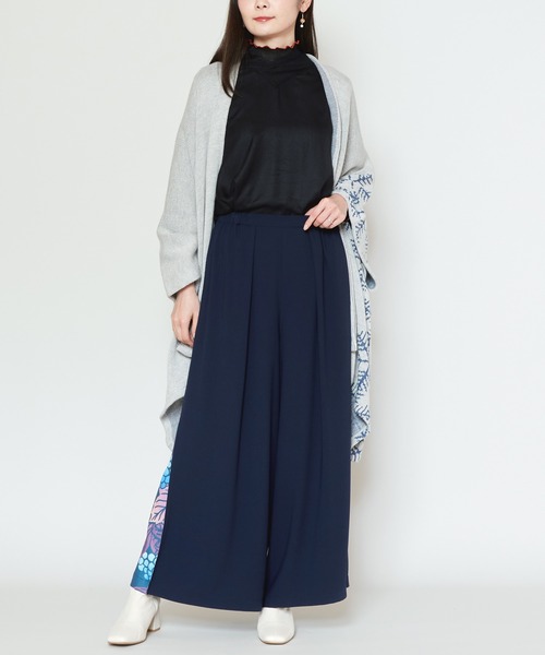 カヤ（カヤ）の「【カヤ】四季 冬装い八掛ワイドパンツ（その他パンツ・レディース・ネイビー/グリーン/レッド/ブラック/バーガンディー・FREE）」の22枚目の写真