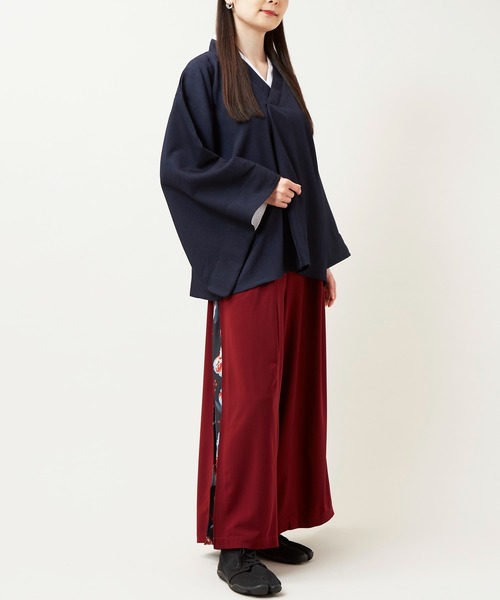 カヤ（カヤ）の「【カヤ】四季 冬装い八掛ワイドパンツ（その他パンツ・レディース・ネイビー/グリーン/レッド/ブラック/バーガンディー・FREE）」の12枚目の写真