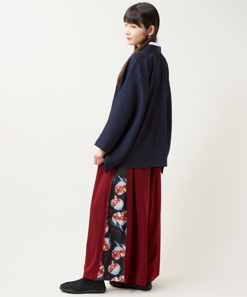 カヤ（カヤ）の「【カヤ】四季 冬装い八掛ワイドパンツ（その他パンツ・レディース・ネイビー/グリーン/レッド/ブラック/バーガンディー・FREE）」の14枚目の写真