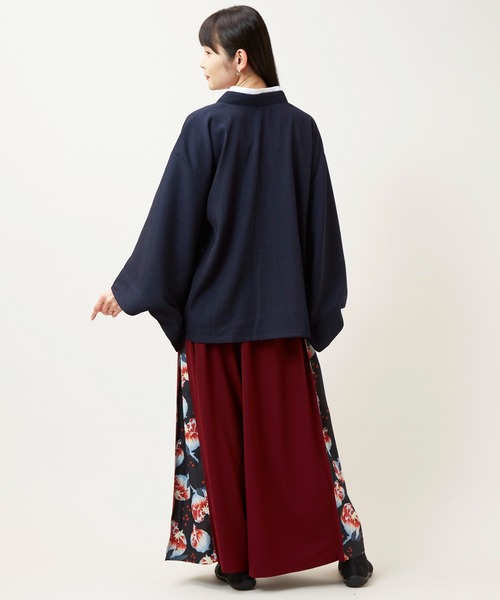 カヤ（カヤ）の「【カヤ】四季 冬装い八掛ワイドパンツ（その他パンツ・レディース・ネイビー/グリーン/レッド/ブラック/バーガンディー・FREE）」の15枚目の写真