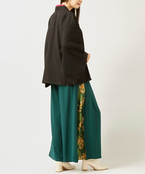 カヤ（カヤ）の「【カヤ】四季 冬装い八掛ワイドパンツ（その他パンツ・レディース・ネイビー/グリーン/レッド/ブラック/バーガンディー・FREE）」の8枚目の写真