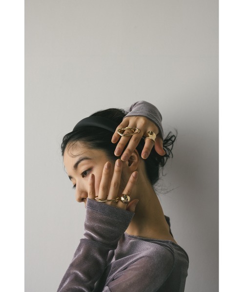 STYLEMIXER（スタイルミキサー）の「decorate line アートリング（リング・レディース・ゴールド/シルバー・FREE）」の4枚目の写真