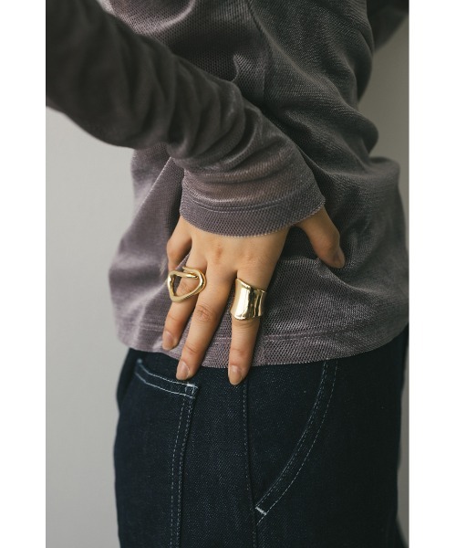 STYLEMIXER（スタイルミキサー）の「decorate line アートリング（リング・レディース・ゴールド/シルバー・FREE）」の5枚目の写真