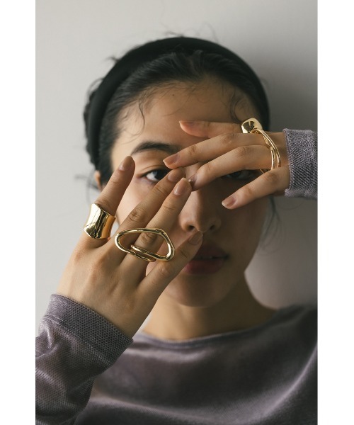 STYLEMIXER（スタイルミキサー）の「decorate line アートリング（リング・レディース・ゴールド/シルバー・FREE）」の6枚目の写真
