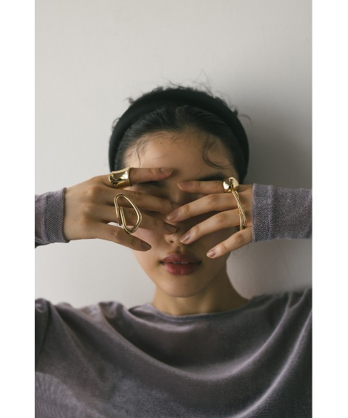 STYLEMIXER（スタイルミキサー）の「decorate line アートリング（リング・レディース・ゴールド/シルバー・FREE）」の3枚目の写真