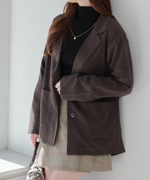 Another Branch olive des olive(アナザーブランチオリーブデオリーブ)の「テーラージャケット(その他アウター・レディース・ブラウン/チャコールグレー/チェック・FREE)」の17枚目の写真