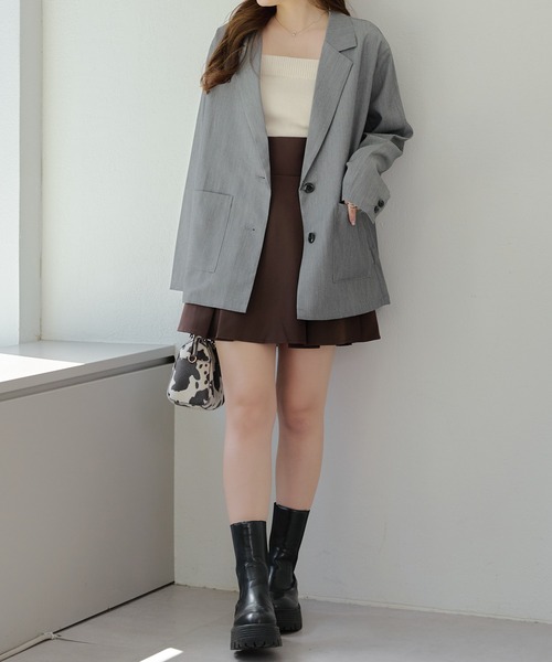 Another Branch olive des olive(アナザーブランチオリーブデオリーブ)の「テーラージャケット(その他アウター・レディース・ブラウン/チャコールグレー/チェック・FREE)」の6枚目の写真