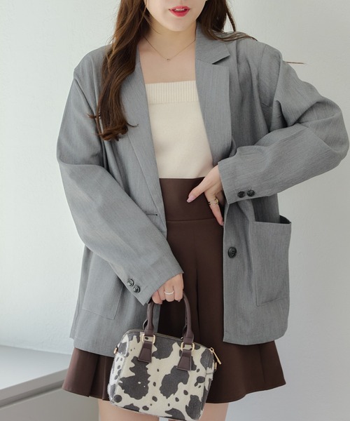 Another Branch olive des olive(アナザーブランチオリーブデオリーブ)の「テーラージャケット(その他アウター・レディース・ブラウン/チャコールグレー/チェック・FREE)」の5枚目の写真