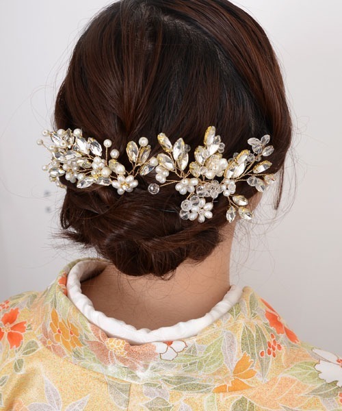 本物紫陽花❤️スワロ使用♪シルバーリングのキラキラヘアピン❤️ ピアス レディース ピンクゴールド 花 フラワー スワロフスキ