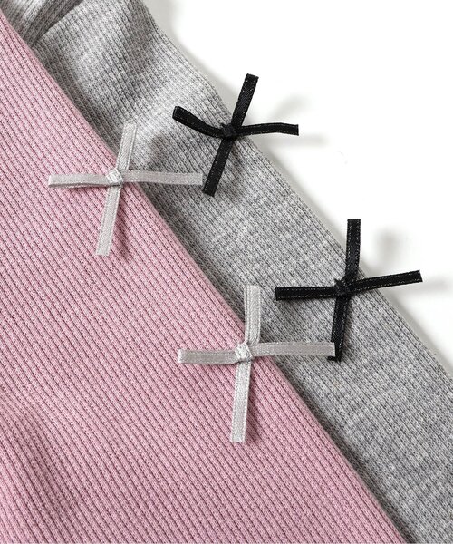 apres les cours(アプレレクール)の「ファービスチェ×袖リボンTシャツ2Pセット(Tシャツ/カットソー・キッズ・グレー/ピンク・90/100/110/120/130/140)」の10枚目の写真