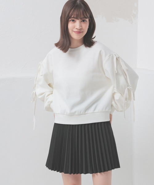 セール】袖リボンゆるトップス（Tシャツ/カットソー）｜Honeys  