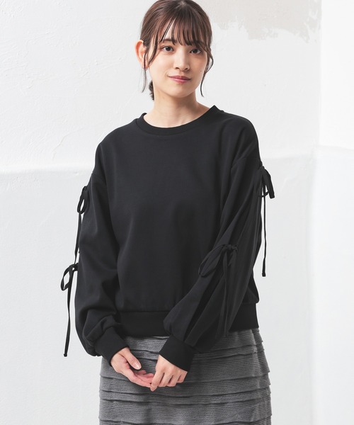 セール】袖リボンゆるトップス（Tシャツ/カットソー）｜Honeys  