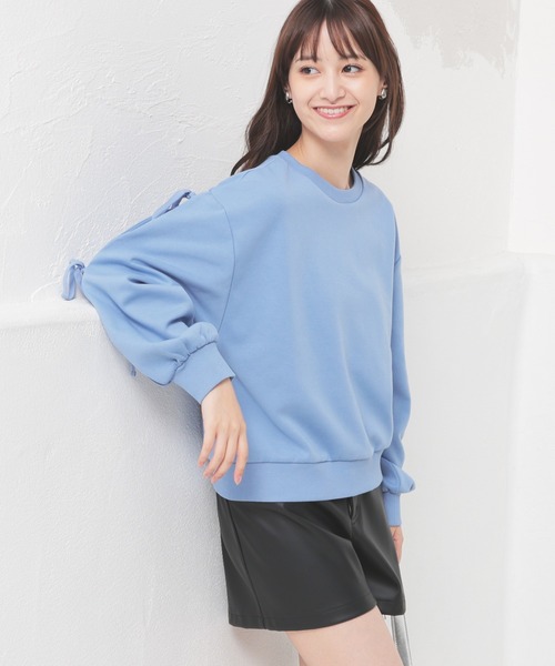 セール】袖リボンゆるトップス（Tシャツ/カットソー）｜Honeys  