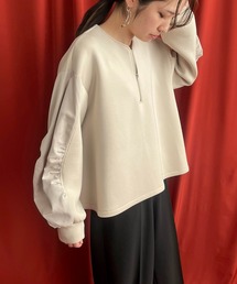 ハーフジップダンボールプルオーバー