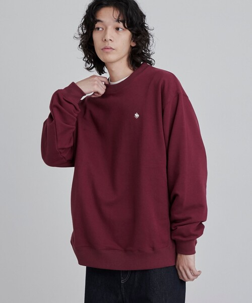 POLO BCS（ポロ ビーシーエス）の「POLO BCS（ポロ・ビーシーエス）ロゴ刺繍スウェット（スウェット・メンズ・ワインレッド/ネイビー/グレー・M/L/XL）」の12枚目の写真