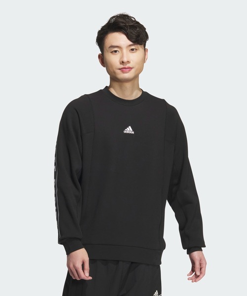 adidas（アディダス）の「ワーディングパック ルーズフィット フレンチテリー スウェットシャツ（ジェンダーニュートラル） / トレーナー / アディダス adidas（スウェット・メンズ・ブラック/パープル/グリーン・XX-LARGE/3XL/LARGE/MEDIUM/X-LARGE/SMALL/X-SMALL）」の5枚目の写真