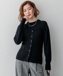 【洗える】レイヤードビスチェ ニット