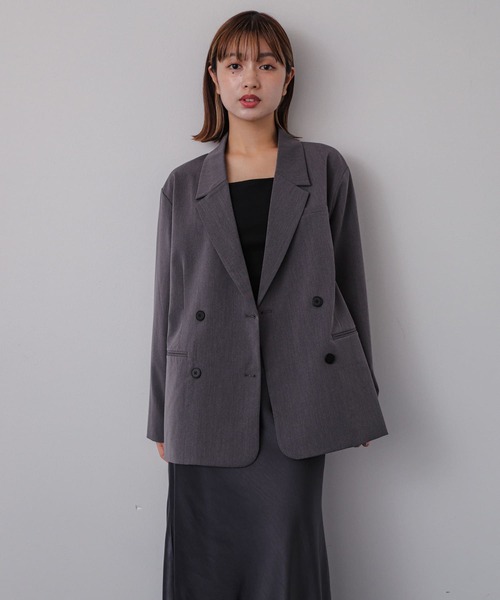 SENSE OF PLACE by URBAN RESEARCH（センスオブプレイスバイアーバンリサーチ）の「ダブルテーラードジャケット（テーラードジャケット・レディース・ブラック/ブラウン系その他/グレー・ONE）」の11枚目の写真