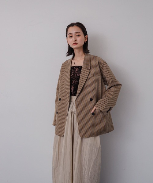 SENSE OF PLACE by URBAN RESEARCH（センスオブプレイスバイアーバンリサーチ）の「ダブルテーラードジャケット（テーラードジャケット・レディース・ブラック/ブラウン系その他/グレー・ONE）」の17枚目の写真