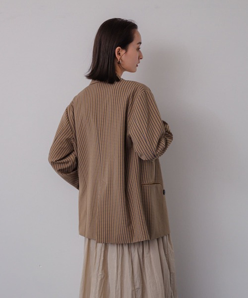SENSE OF PLACE by URBAN RESEARCH（センスオブプレイスバイアーバンリサーチ）の「ダブルテーラードジャケット（テーラードジャケット・レディース・ブラック/ブラウン系その他/グレー・ONE）」の19枚目の写真