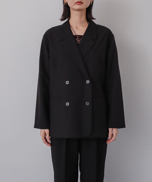 SENSE OF PLACE by URBAN RESEARCH（センスオブプレイスバイアーバンリサーチ）の「ダブルテーラードジャケット（テーラードジャケット・レディース・ブラック/ブラウン系その他/グレー・ONE）」の21枚目の写真