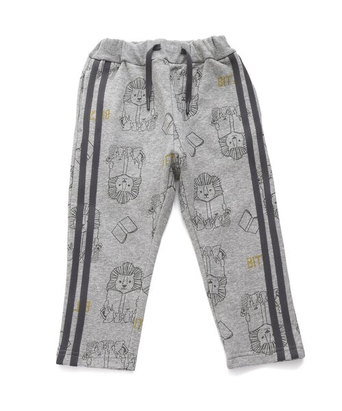 BIT'Z（ビッツ）の「【セットアップ可】音符柄&動物読書柄ジャージ風パンツ（その他パンツ・キッズ・カーキ/キナリ/グレー/ターコイズブルー・80/90/95/100/110/120）」の3枚目の写真