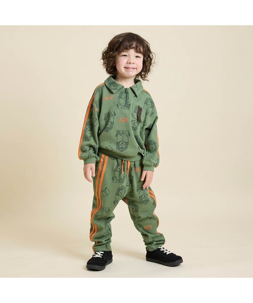 BIT'Z（ビッツ）の「【セットアップ可】音符柄&動物読書柄ジャージ風パンツ（その他パンツ・キッズ・カーキ/キナリ/グレー/ターコイズブルー・80/90/95/100/110/120）」の5枚目の写真