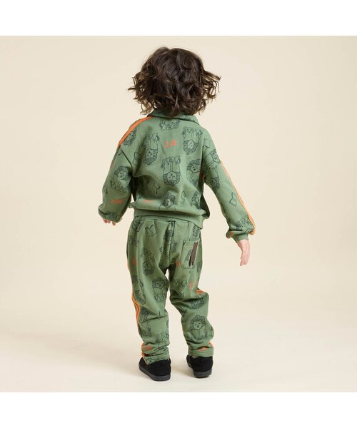 BIT'Z（ビッツ）の「【セットアップ可】音符柄&動物読書柄ジャージ風パンツ（その他パンツ・キッズ・カーキ/キナリ/グレー/ターコイズブルー・80/90/95/100/110/120）」の6枚目の写真