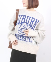 ニット セーター 「DISCUS×UNIV.E TOWN」カレッジニット　WEB限定 レディース メンズ DISCUS ATHLETIC/ディスカスアスレチック レディース トップス
