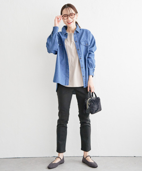 ikka(イッカ)の「ボンディングスキニーパンツ(その他パンツ・レディース・ブラック/オフホワイト/チャコールグレー/グリーン/オレンジ/ブルー系その他/ベージュ/カーキ/ワイン・S/M/L)」の16枚目の写真
