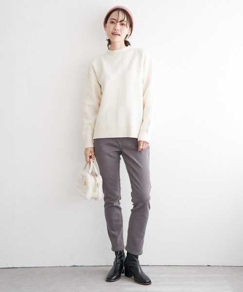 ikka(イッカ)の「ボンディングスキニーパンツ(その他パンツ・レディース・ブラック/オフホワイト/チャコールグレー/グリーン/オレンジ/ブルー系その他/ベージュ/カーキ/ワイン・S/M/L)」の21枚目の写真