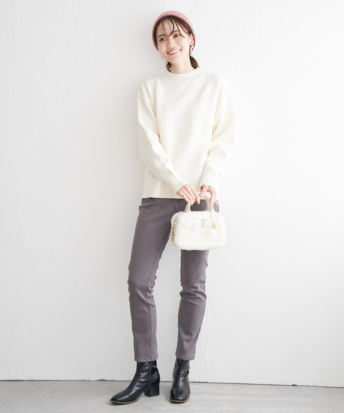 ikka(イッカ)の「ボンディングスキニーパンツ(その他パンツ・レディース・ブラック/オフホワイト/チャコールグレー/グリーン/オレンジ/ブルー系その他/ベージュ/カーキ/ワイン・S/M/L)」の22枚目の写真