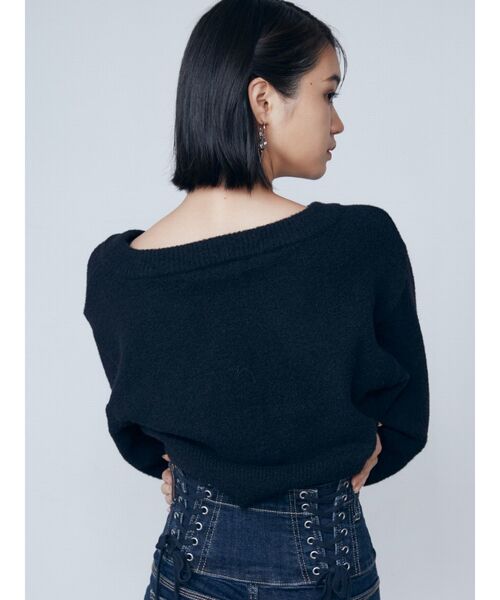 EMODA（エモダ）の「スパークビジューニット（ニット/セーター・レディース・グレー/ブラック/アイボリー・FREE）」の17枚目の写真